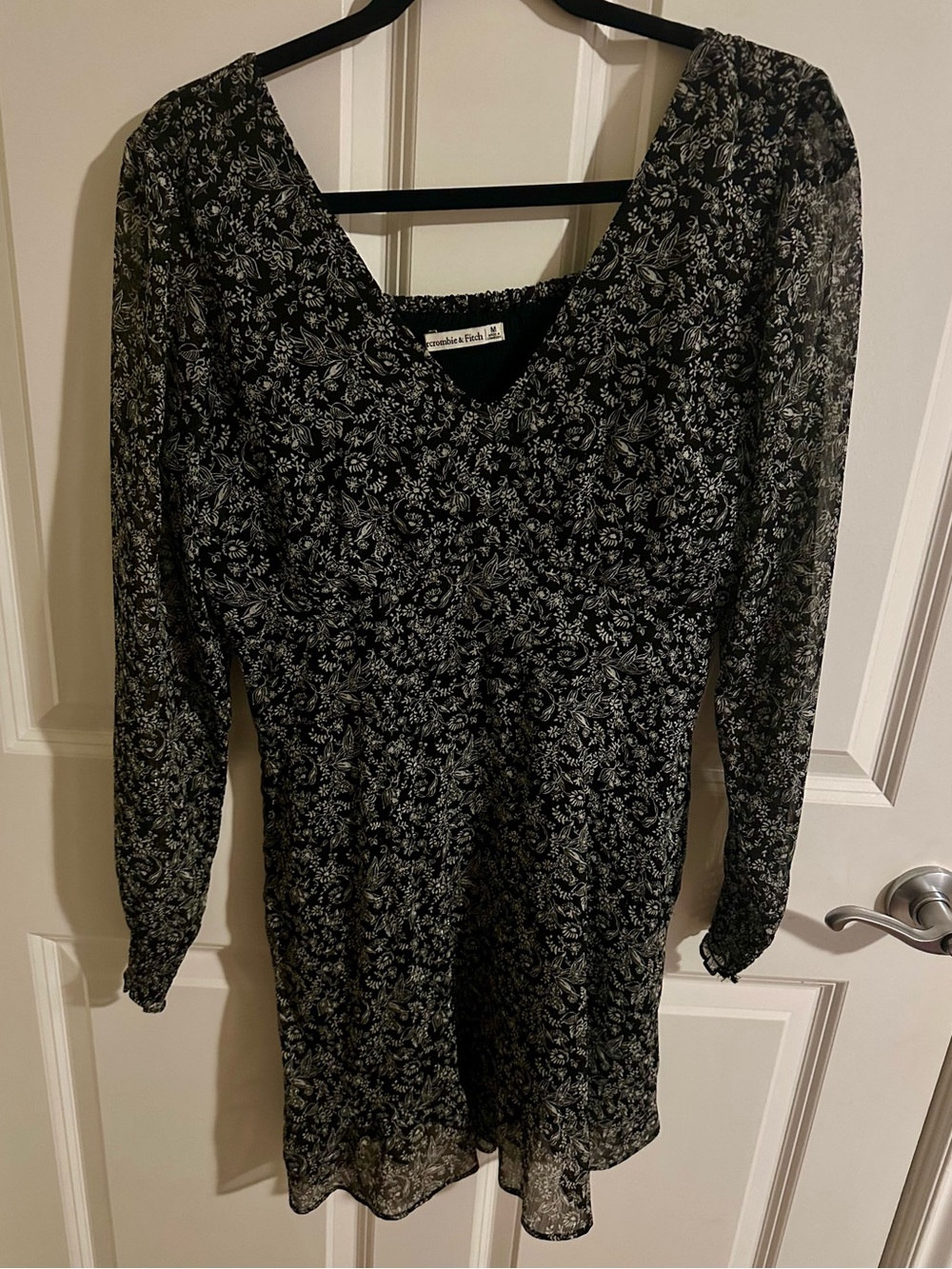 Abercrombie Long-Sleeve Ruffle Hem Dress
